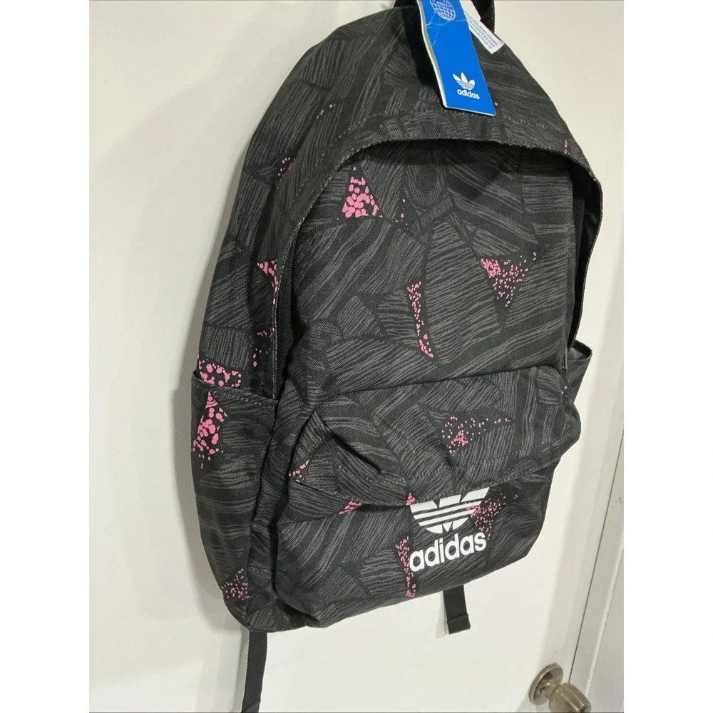 Adidas Rekive Classic Backpack, Black With Pink, School, Travel, Sports, NWT